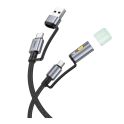Купить USB HOCO U138 USB/USB-C TO USB-C/LED LIGHT 1.2M_3