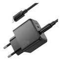 Купить СЕТЕВОЕ ЗАРЯДНОЕ УСТРОЙСТВО HOCO CS16A 1USB-C/1IP PD/QC 20W+TYPE-C TO LIGHTNING_5