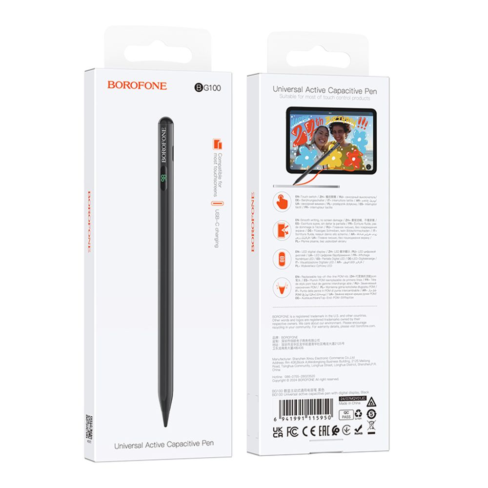 Купить СТИЛУС BOROFONE BG100 UNIVERSAL ACTIVE CAPACITIVE PEN_2