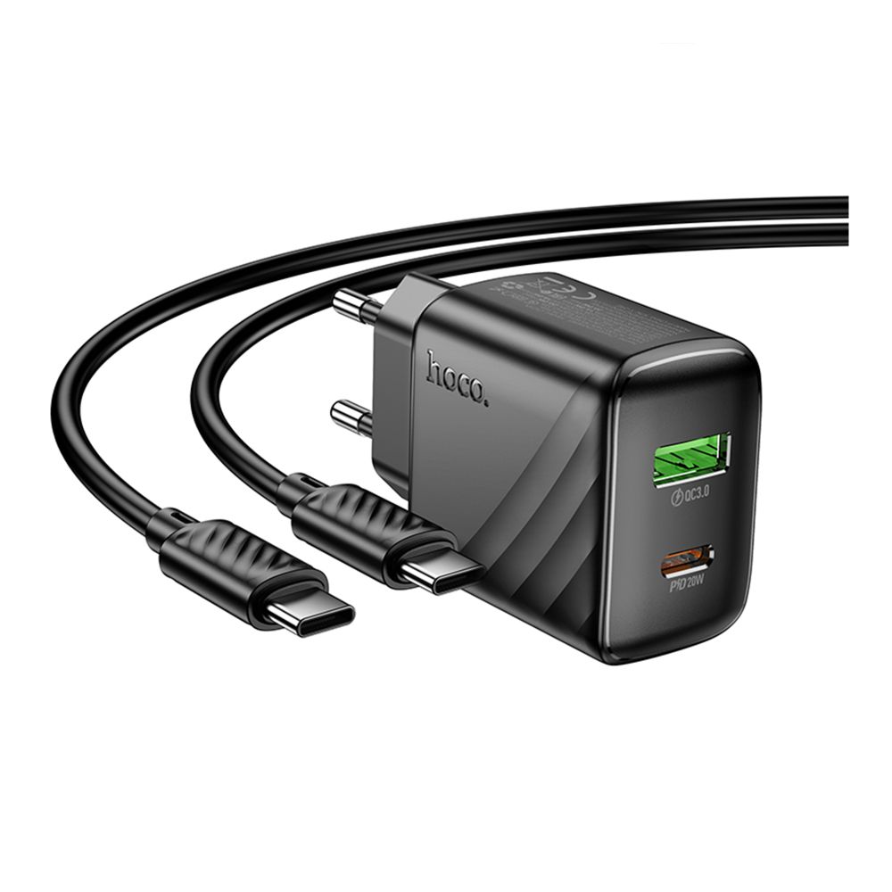 Купить СЕТЕВОЕ ЗАРЯДНОЕ УСТРОЙСТВО HOCO CS25A 1USB-C/1USB PD/QC 20W+TYPE-C TO TYPE-C_3