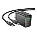 Купить СЕТЕВОЕ ЗАРЯДНОЕ УСТРОЙСТВО HOCO CS25A 1USB-C/1USB PD/QC 20W+TYPE-C TO TYPE-C_3