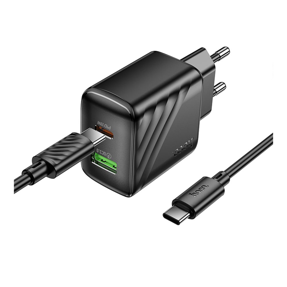 Купить СЕТЕВОЕ ЗАРЯДНОЕ УСТРОЙСТВО HOCO CS25A 1USB-C/1USB PD/QC 20W+TYPE-C TO TYPE-C_4