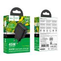 Купить СЕТЕВОЕ ЗАРЯДНОЕ УСТРОЙСТВО HOCO CS62A 2USB-C PD/QC 45W GAN_1
