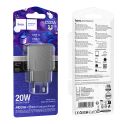 Купить СЕТЕВОЕ ЗАРЯДНОЕ УСТРОЙСТВО HOCO CS25A 1USB-C/1USB PD/QC 20W_1