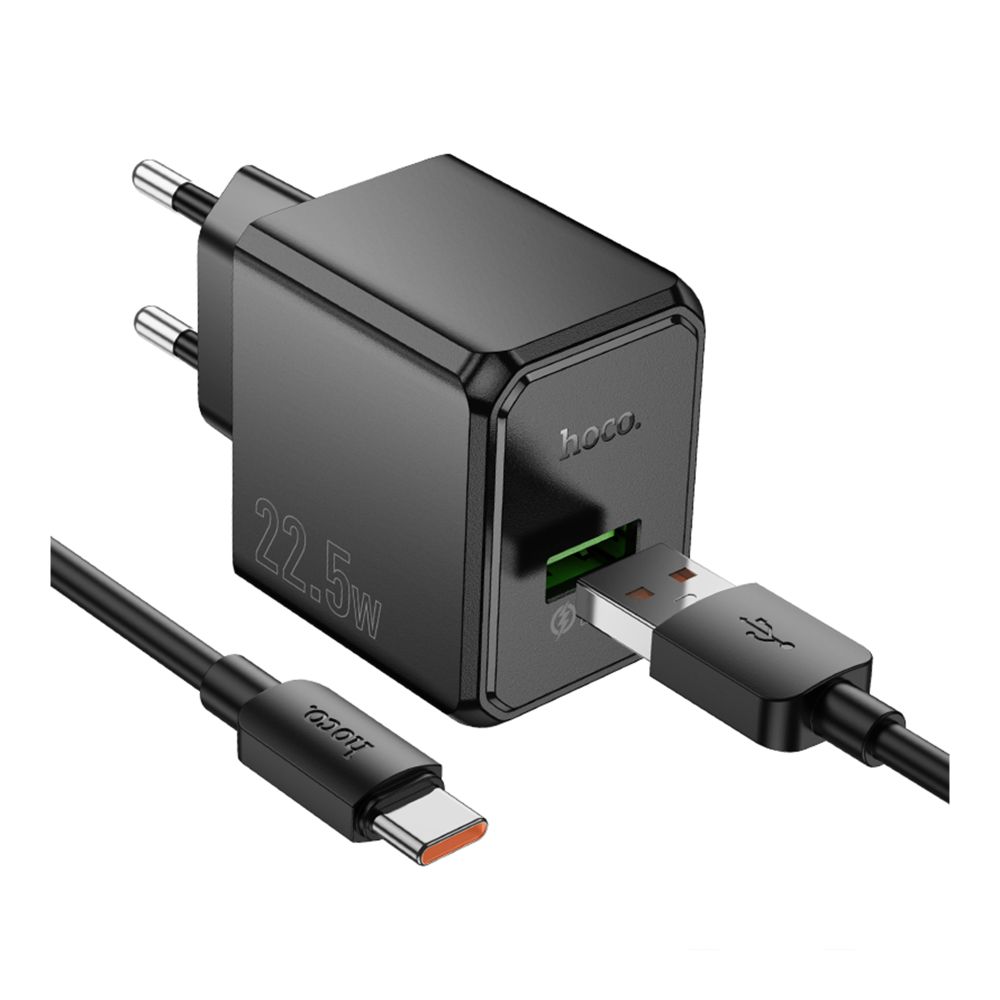 Купить СЕТЕВОЕ ЗАРЯДНОЕ УСТРОЙСТВО HOCO CS17A 1USB MULTI-PROTOCOL 22.5W+USB TO TYPE-C_2