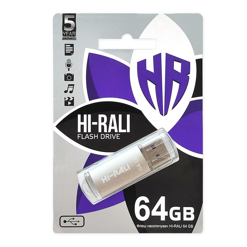 Купить USB FLASH DRIVE HI-RALI ROCKET 64GB