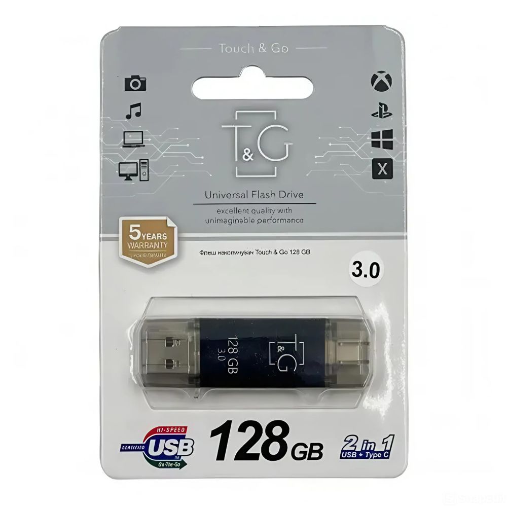 Купить USB FLASH DRIVE 3.0 T&G 128GB USB/TYPE C 009_1
