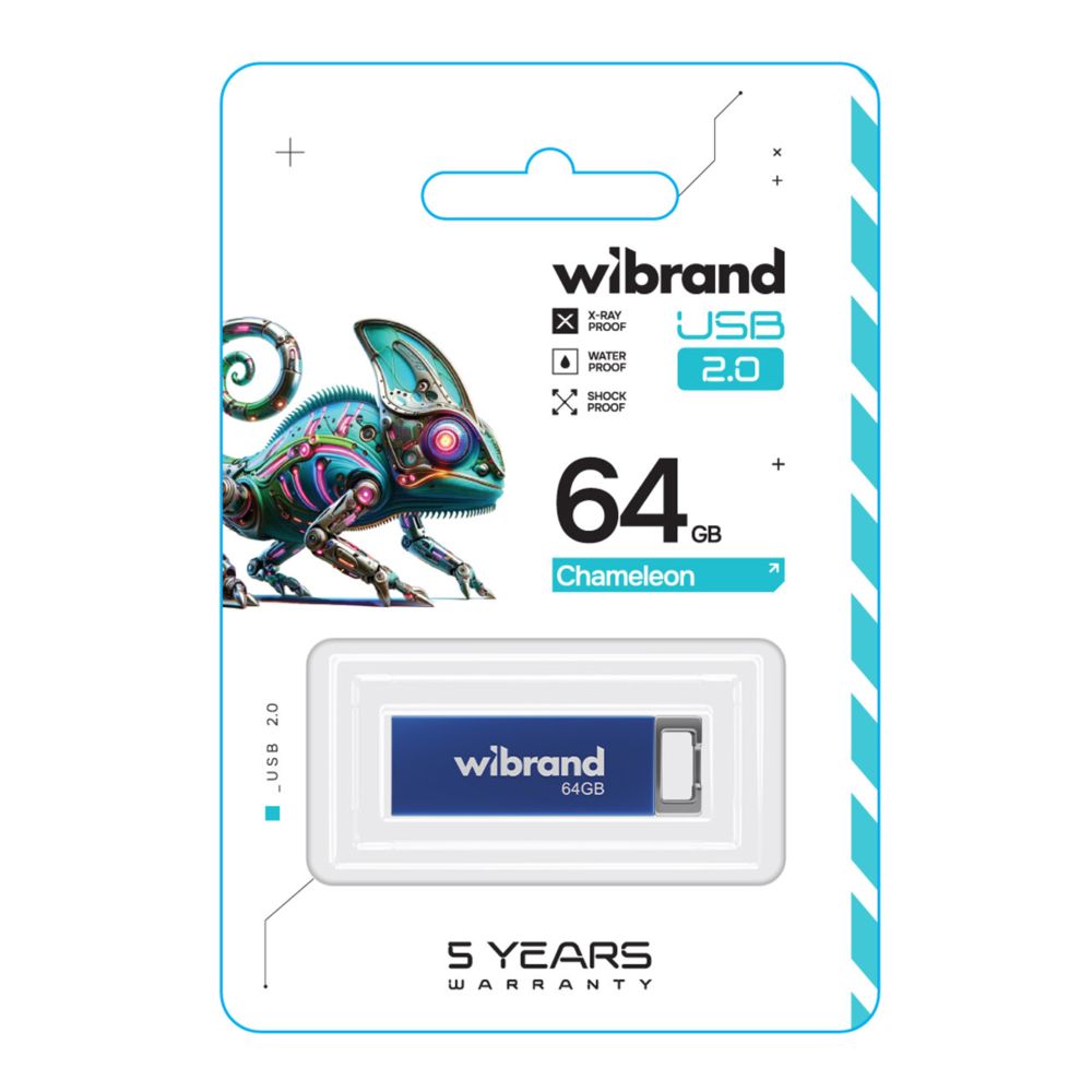 Купить USB FLASH DRIVE WIBRAND 64GB CHAMELEON_3