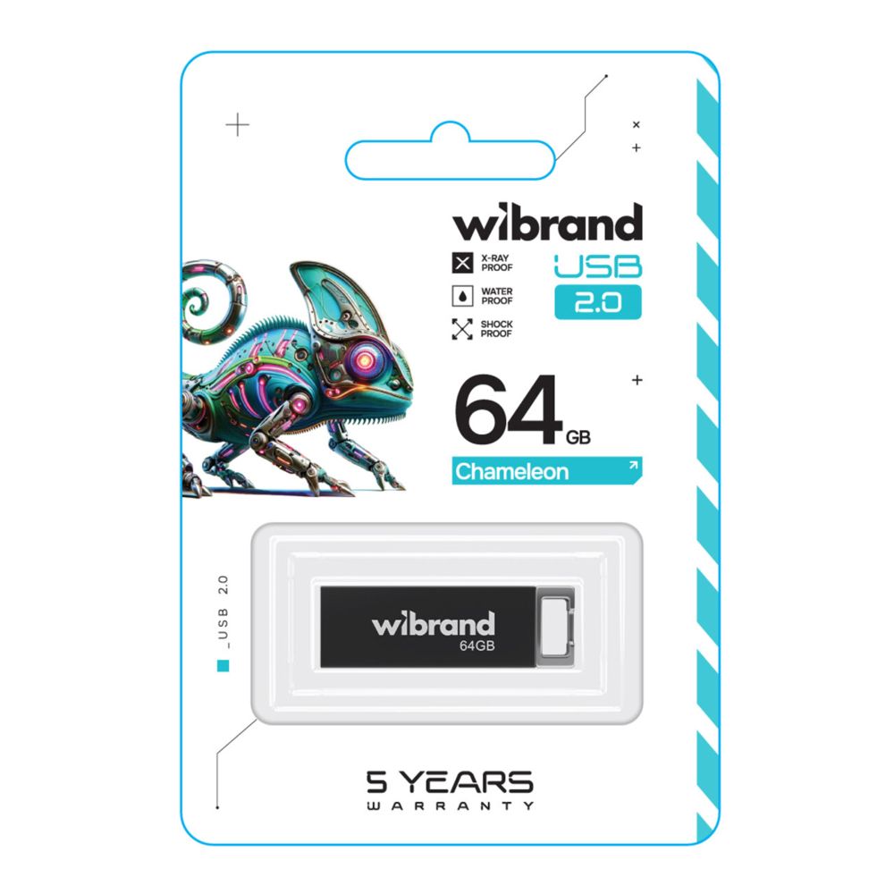 Купить USB FLASH DRIVE WIBRAND 64GB CHAMELEON