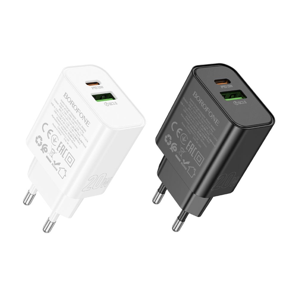 Мережевий Зарядний Пристрій Borofone BA88A 1USB-C/1USB PD/QC 20W