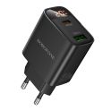 Купить СЕТЕВОЕ ЗАРЯДНОЕ УСТРОЙСТВО BOROFONE BA96A 1USB-C/1USB PD/QC 20W LED DISPLAY