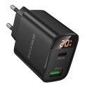 Купить СЕТЕВОЕ ЗАРЯДНОЕ УСТРОЙСТВО BOROFONE BA96A 1USB-C/1USB PD/QC 20W LED DISPLAY_2