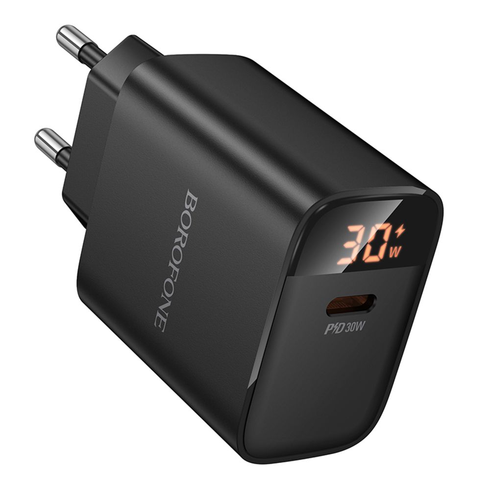 Купить СЕТЕВОЕ ЗАРЯДНОЕ УСТРОЙСТВО BOROFONE BA97A 1USB-C PD/QC 30W LED DISPLAY_2