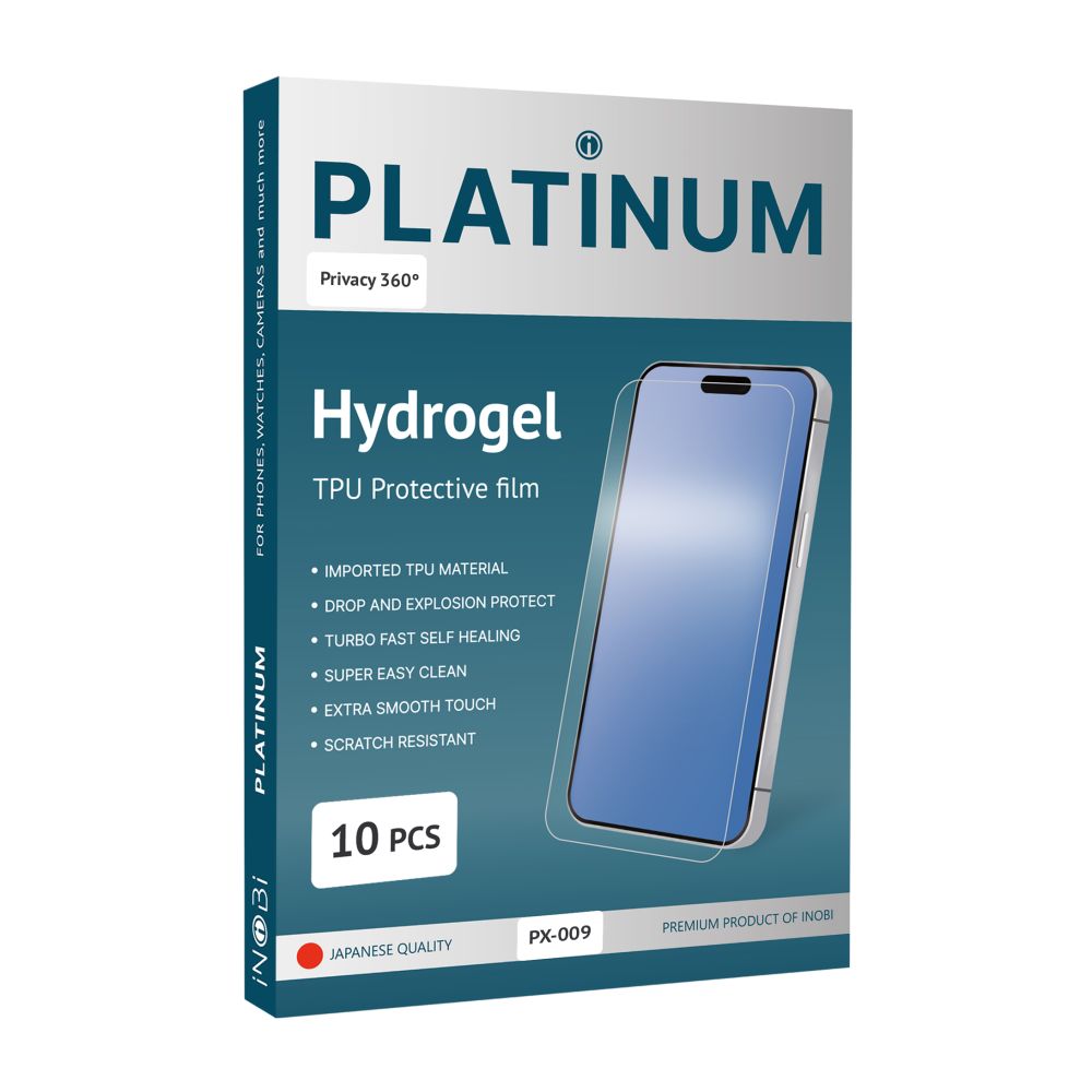 Купить ГИДРОГЕЛЬ ПЛЁНКА INOBI PLATINUM PX-009 JAPANESE / 10 ШТУК (МАТОВАЯ ПРИВАТНАЯ 360)