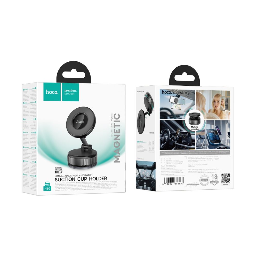 Купить АВТОДЕРЖАТЕЛЬ HOCO H86 MAGNETIC/VACUUM