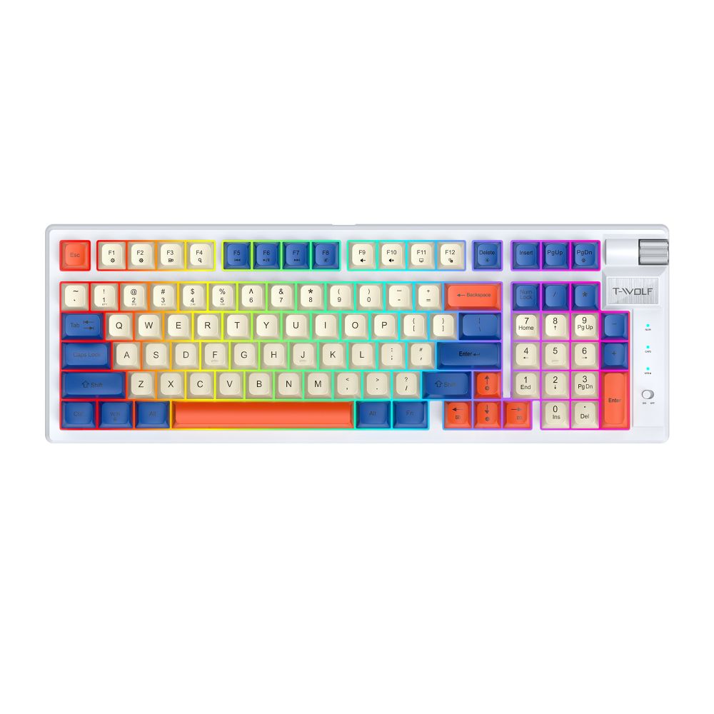 Купить КЛАВИАТУРА ИГРОВАЯ БЕСПРОВОДНАЯ TWOLF T70 LED  RED SWITCH (TYPEC+2.4GHZ+BT)_2