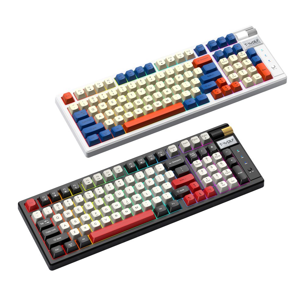 Купить КЛАВИАТУРА ИГРОВАЯ БЕСПРОВОДНАЯ TWOLF T70 LED  RED SWITCH (TYPEC+2.4GHZ+BT)
