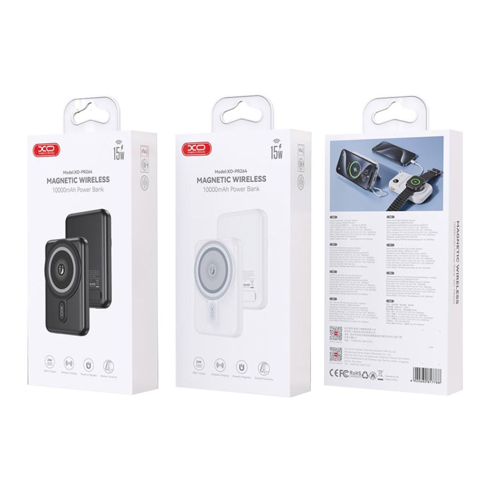 Купить POWER BANK XO PR264 MAGNETIC 15W WIRELESS CHARGING+PD20W WITH A HOLDER 10000MAH_1