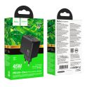 Купить СЕТЕВОЕ ЗАРЯДНОЕ УСТРОЙСТВО HOCO CS18A 2USB-C/2USB PD/QC 45W_1