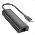 Купить USB HUB HOCO HB42 4-IN-1 (TYPE-C TO USB3.0*3+RJ45 1GBPS) (L=0.2M)_3