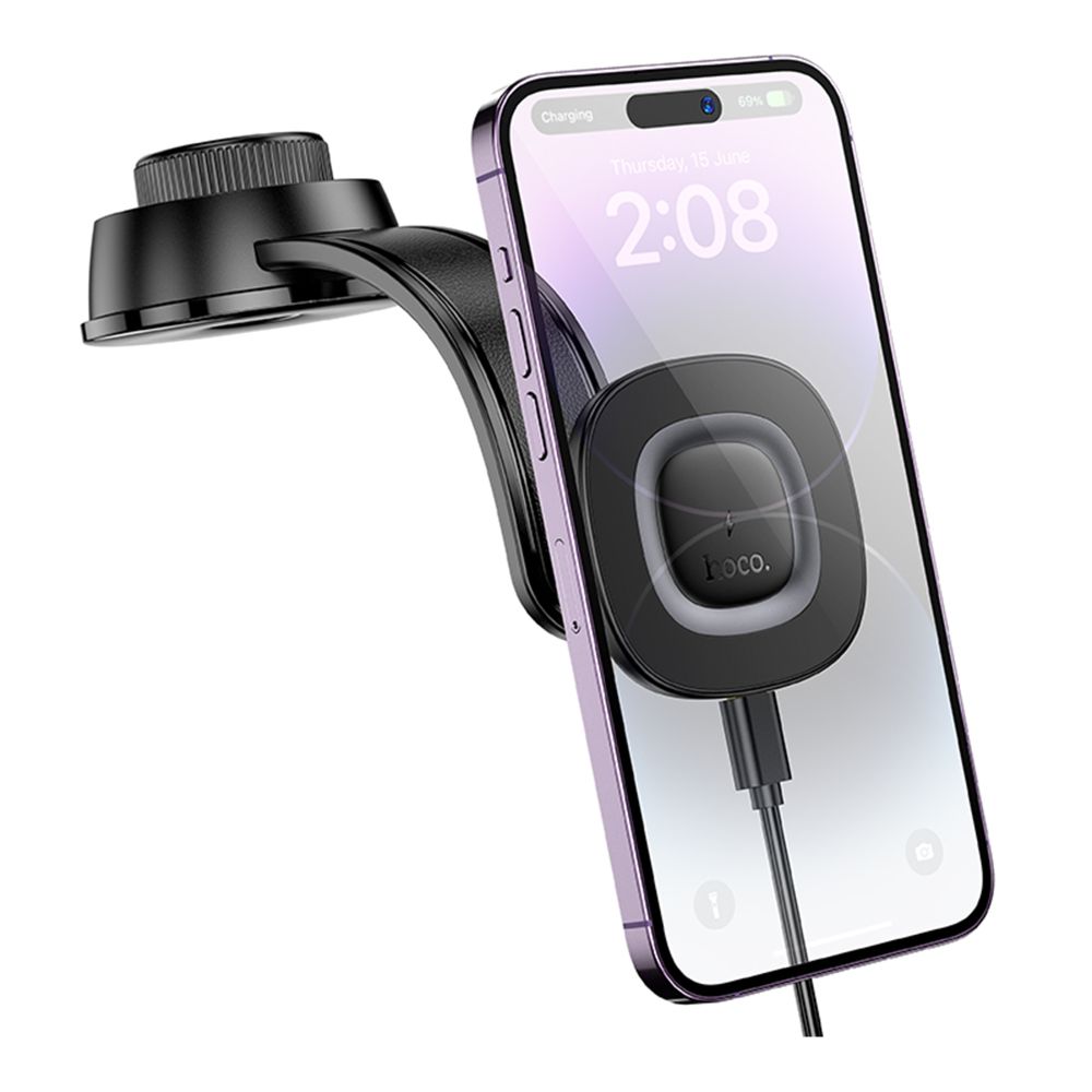 Купить АВТОДЕРЖАТЕЛЬ HOCO HW31 4.5-7.0 INCH MAGNETIC RING WIRELESS 15W_2