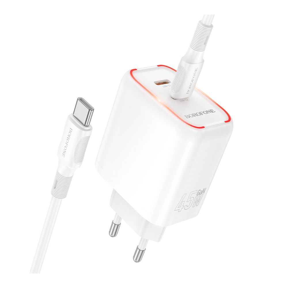 Купить СЕТЕВОЕ ЗАРЯДНОЕ УСТРОЙСТВО BOROFONE BA90A 2USB-C PD/QC45W+TYPE-C TO TYPE-C_2