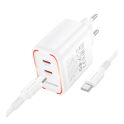 Купить СЕТЕВОЕ ЗАРЯДНОЕ УСТРОЙСТВО BOROFONE BA90A 2USB-C PD/QC45W+TYPE-C TO TYPE-C_4