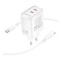 Купить СЕТЕВОЕ ЗАРЯДНОЕ УСТРОЙСТВО BOROFONE BA90A 2USB-C PD/QC45W+TYPE-C TO TYPE-C_5