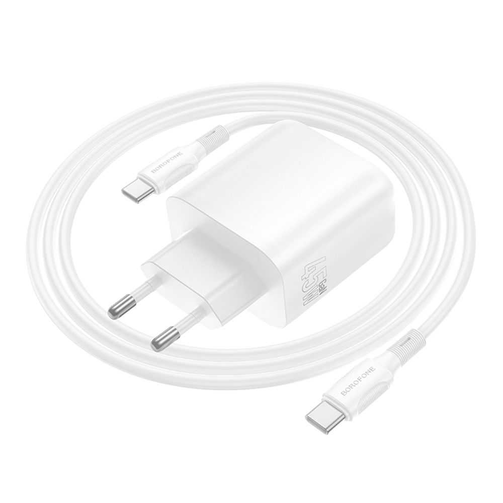 Купить СЕТЕВОЕ ЗАРЯДНОЕ УСТРОЙСТВО BOROFONE BA90A 2USB-C PD/QC45W+TYPE-C TO TYPE-C_6