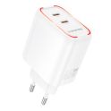 Купить СЕТЕВОЕ ЗАРЯДНОЕ УСТРОЙСТВО BOROFONE BA90A 2USB-C PD/QC45W