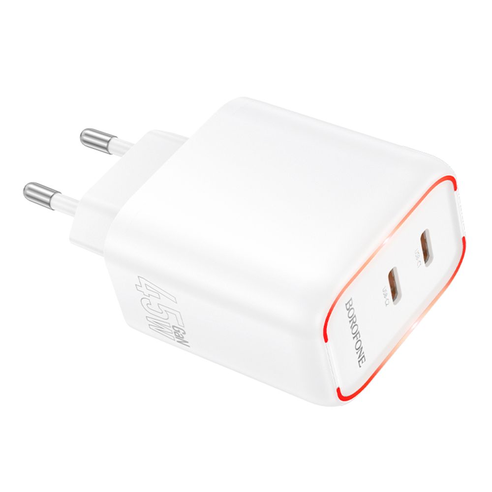 Купить СЕТЕВОЕ ЗАРЯДНОЕ УСТРОЙСТВО BOROFONE BA90A 2USB-C PD/QC45W_2