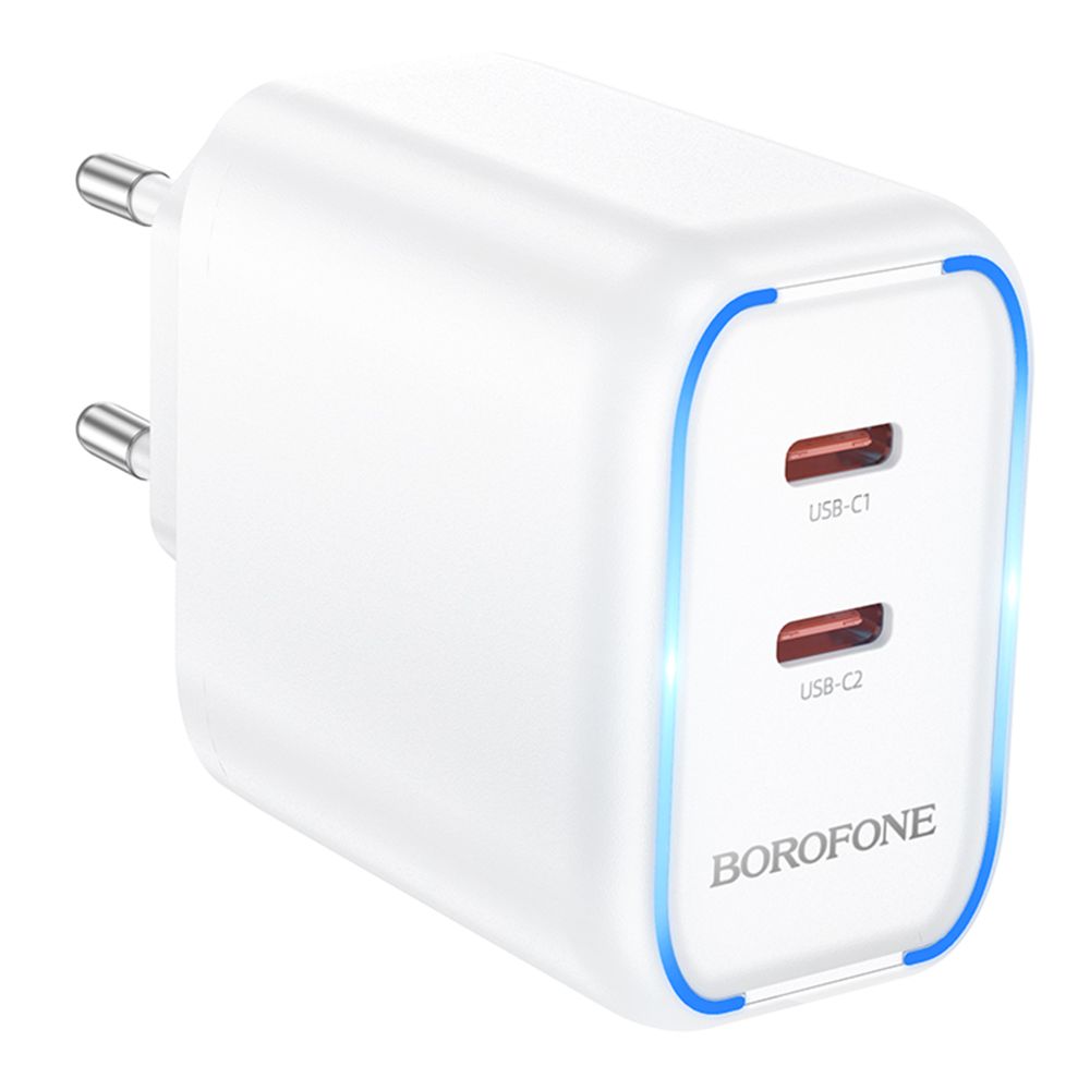 Купить СЕТЕВОЕ ЗАРЯДНОЕ УСТРОЙСТВО BOROFONE BA90A 2USB-C PD/QC45W_3