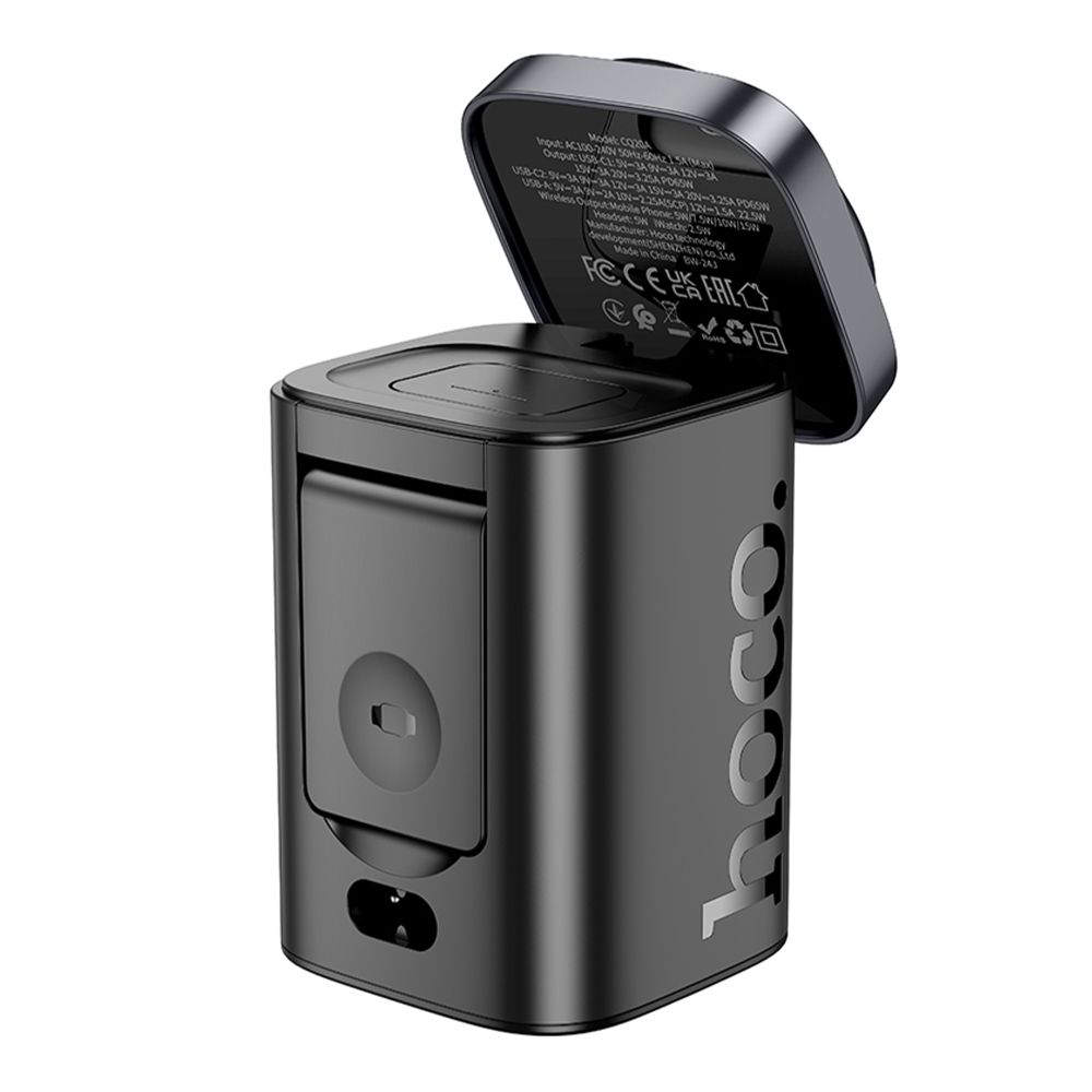 Купить БЕСПРОВОДНОЕ ЗАРЯДНОЕ УСТРОЙСТВО HOCO CQ20A EU 6-IN-1 15W+1USB/2USB-C 65W MAGNETIC (IWATCH)_5