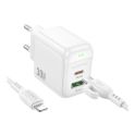 Купить СЕТЕВОЕ ЗАРЯДНОЕ УСТРОЙСТВО BOROFONE BAS45A 1USB-C/1USB PD/QC 30W+TYPE-C TO LIGHTNING_2
