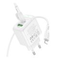 Купить СЕТЕВОЕ ЗАРЯДНОЕ УСТРОЙСТВО BOROFONE BAS45A 1USB-C/1USB PD/QC 30W+TYPE-C TO LIGHTNING_4