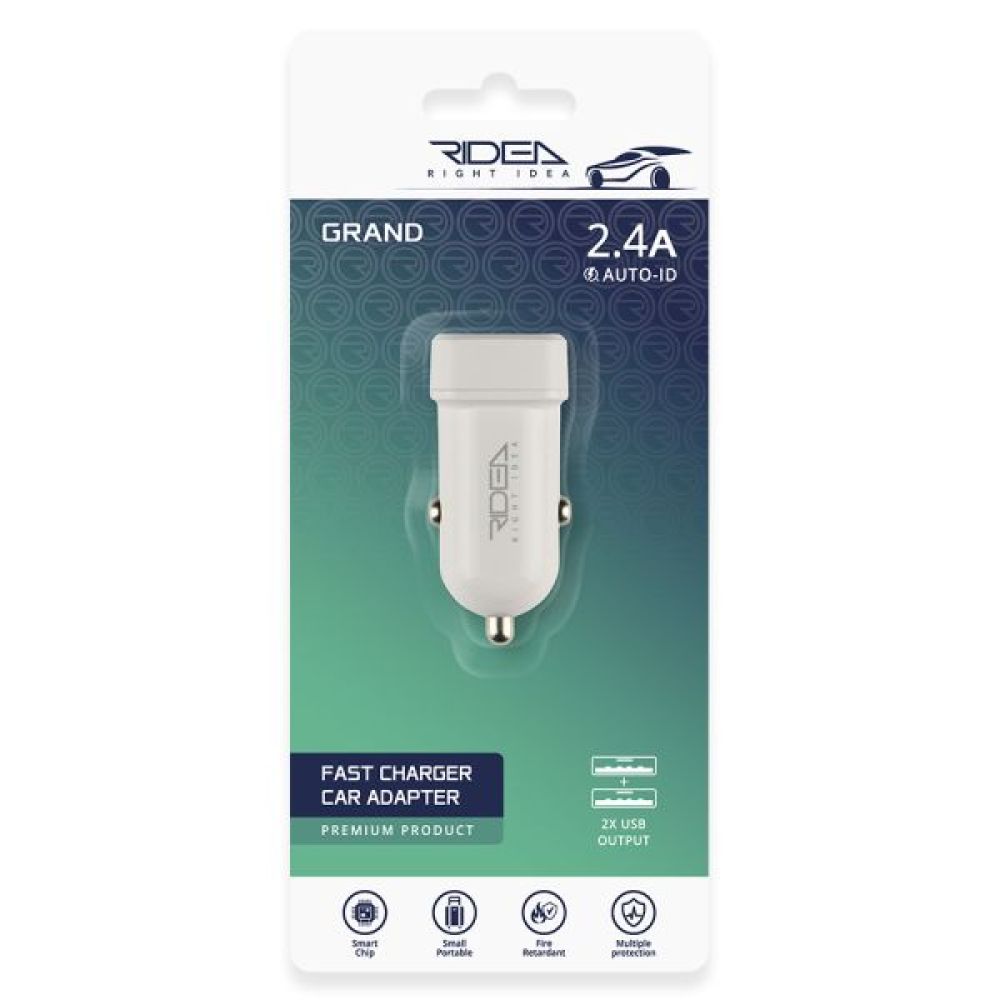 Купить АВТО ЗАРЯДНОЕ УСТРОЙСТВО RIDEA RCC-21012 GRAND 2USB 2.4 A МЯТАЯ УПАКОВКА