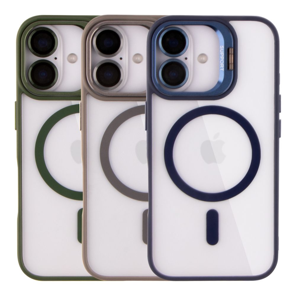 Купить ЧЕХОЛ TPU+PC+METAL STAND CASE WITH MAGSAFE AND CAMERA LENSES ДЛЯ IPHONE 16