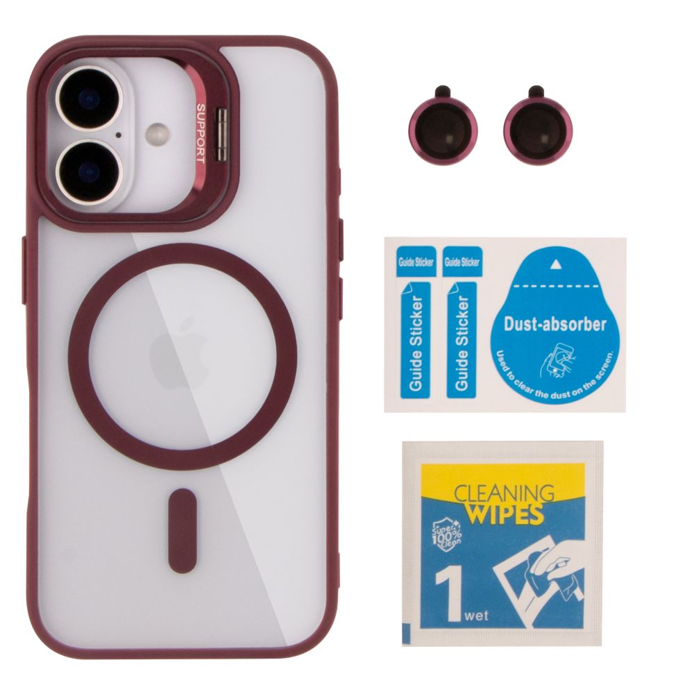 Купить ЧЕХОЛ TPU+PC+METAL STAND CASE WITH MAGSAFE AND CAMERA LENSES ДЛЯ IPHONE 16_10