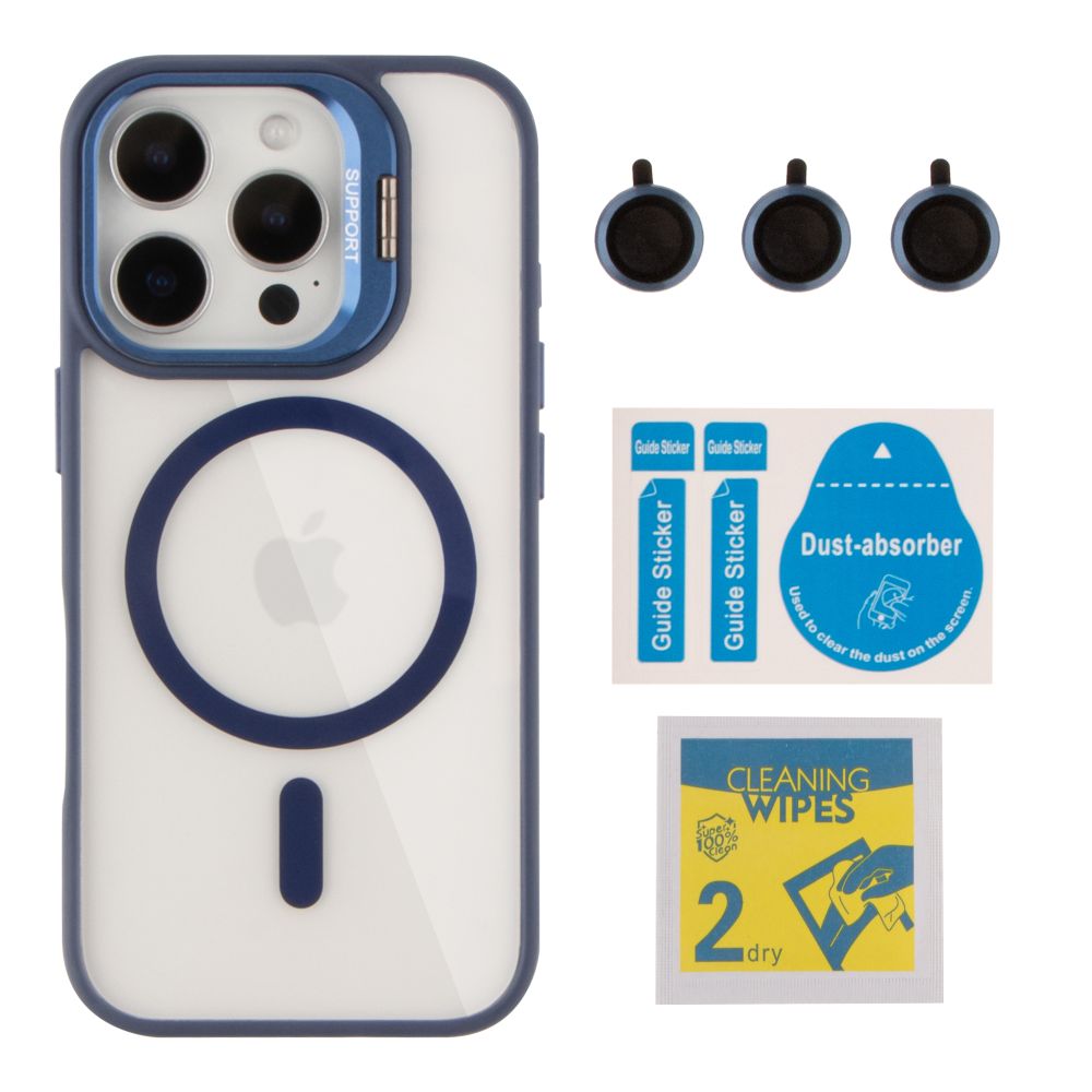 Купить ЧЕХОЛ TPU+PC+METAL STAND CASE WITH MAGSAFE AND CAMERA LENSES ДЛЯ IPHONE 16 PRO_4
