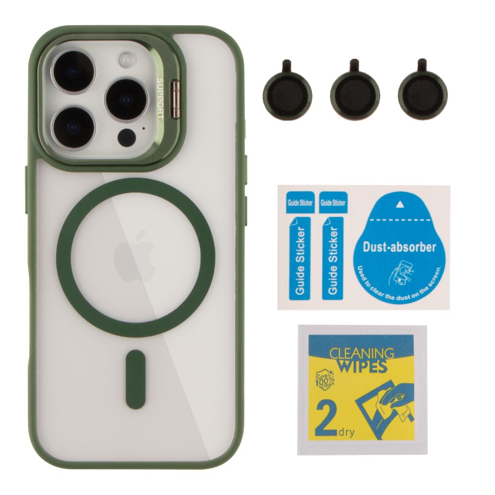 Купить ЧЕХОЛ TPU+PC+METAL STAND CASE WITH MAGSAFE AND CAMERA LENSES ДЛЯ IPHONE 16 PRO_6