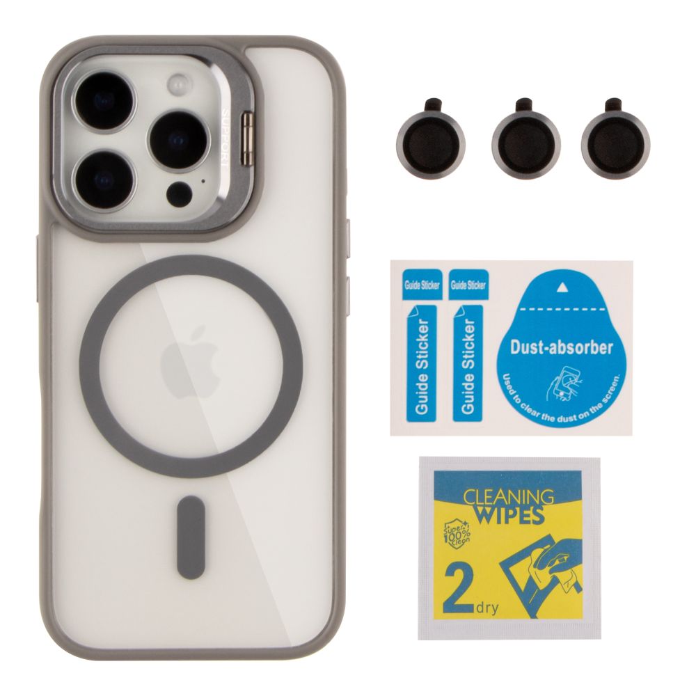 Купить ЧЕХОЛ TPU+PC+METAL STAND CASE WITH MAGSAFE AND CAMERA LENSES ДЛЯ IPHONE 16 PRO_7