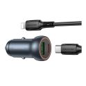Купить АВТО ЗАРЯДНОЕ УСТРОЙСТВО BOROFONE BZ32A 1USB/1USB-C QC/PD30W+TYPE-C TO LIGHTNING_3