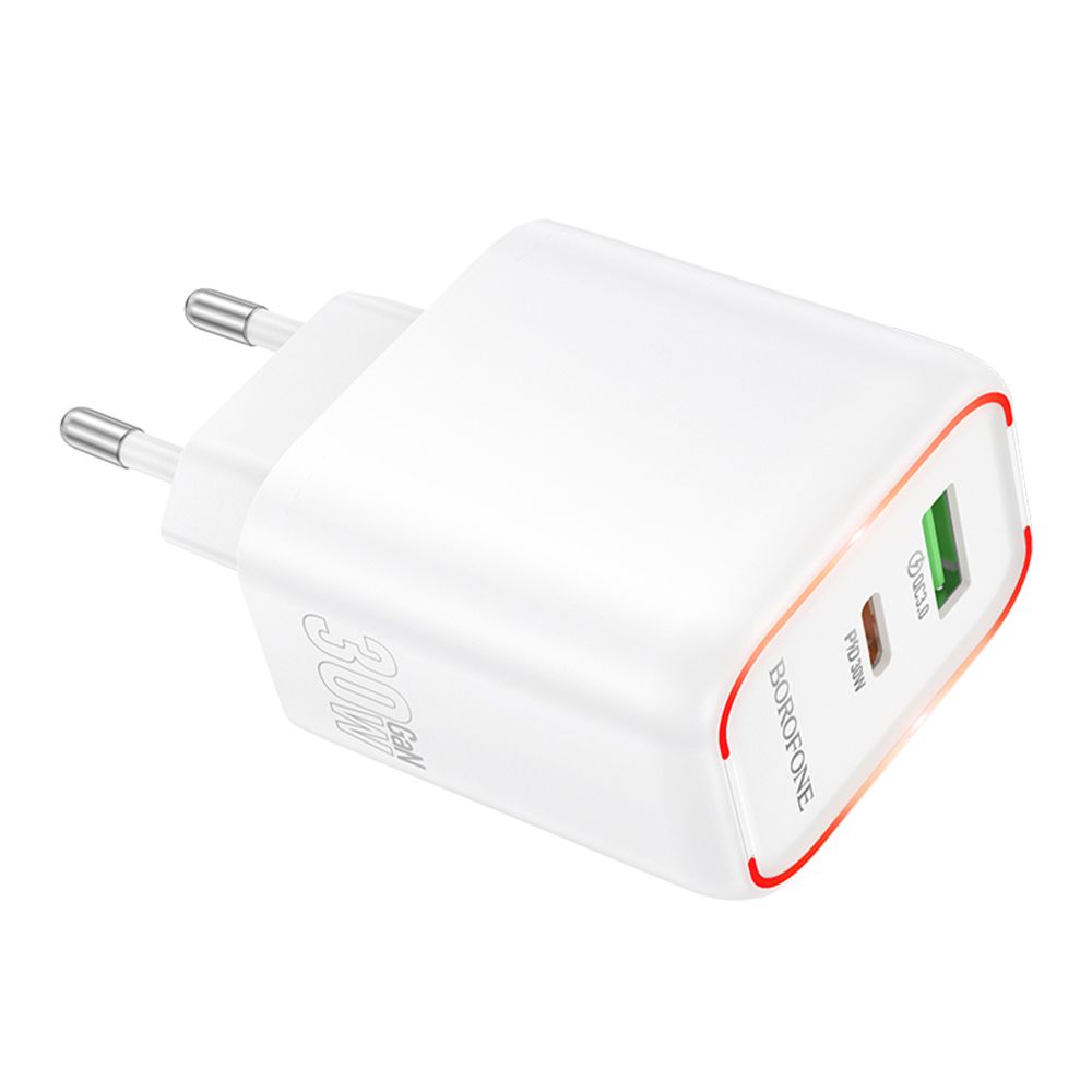 Мережевий Зарядний Пристрій Borofone BA89A 1USB-C/1USB PD/QC 30W превью 2