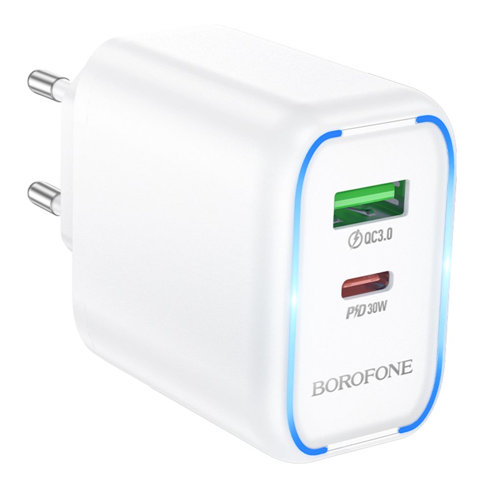 Мережевий Зарядний Пристрій Borofone BA89A 1USB-C/1USB PD/QC 30W превью 4