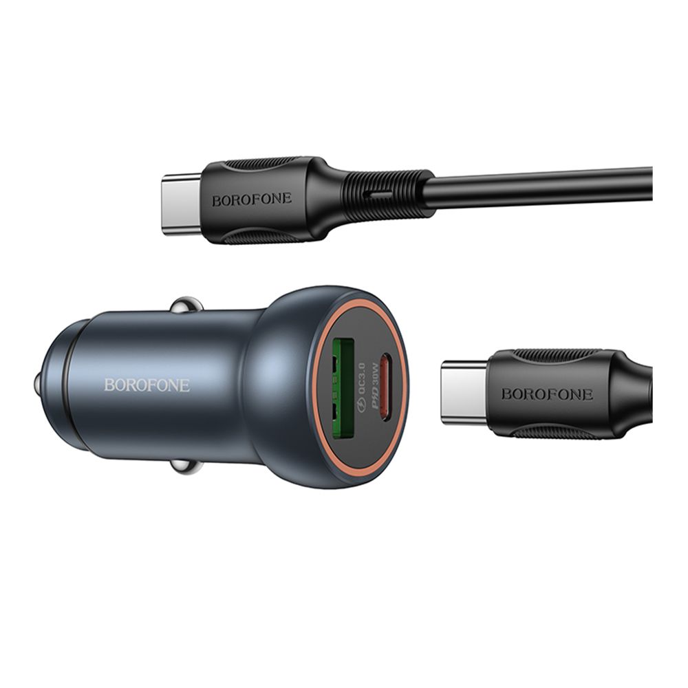 Купить АВТО ЗАРЯДНОЕ УСТРОЙСТВО BOROFONE BZ32A 1USB/1USB-C QC/PD30W+TYPE-C TO TYPE-C_3