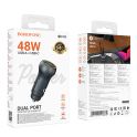 Купить АВТО ЗАРЯДНОЕ УСТРОЙСТВО BOROFONE BZ32B 1USB/1USB-C QC/PD48W_1