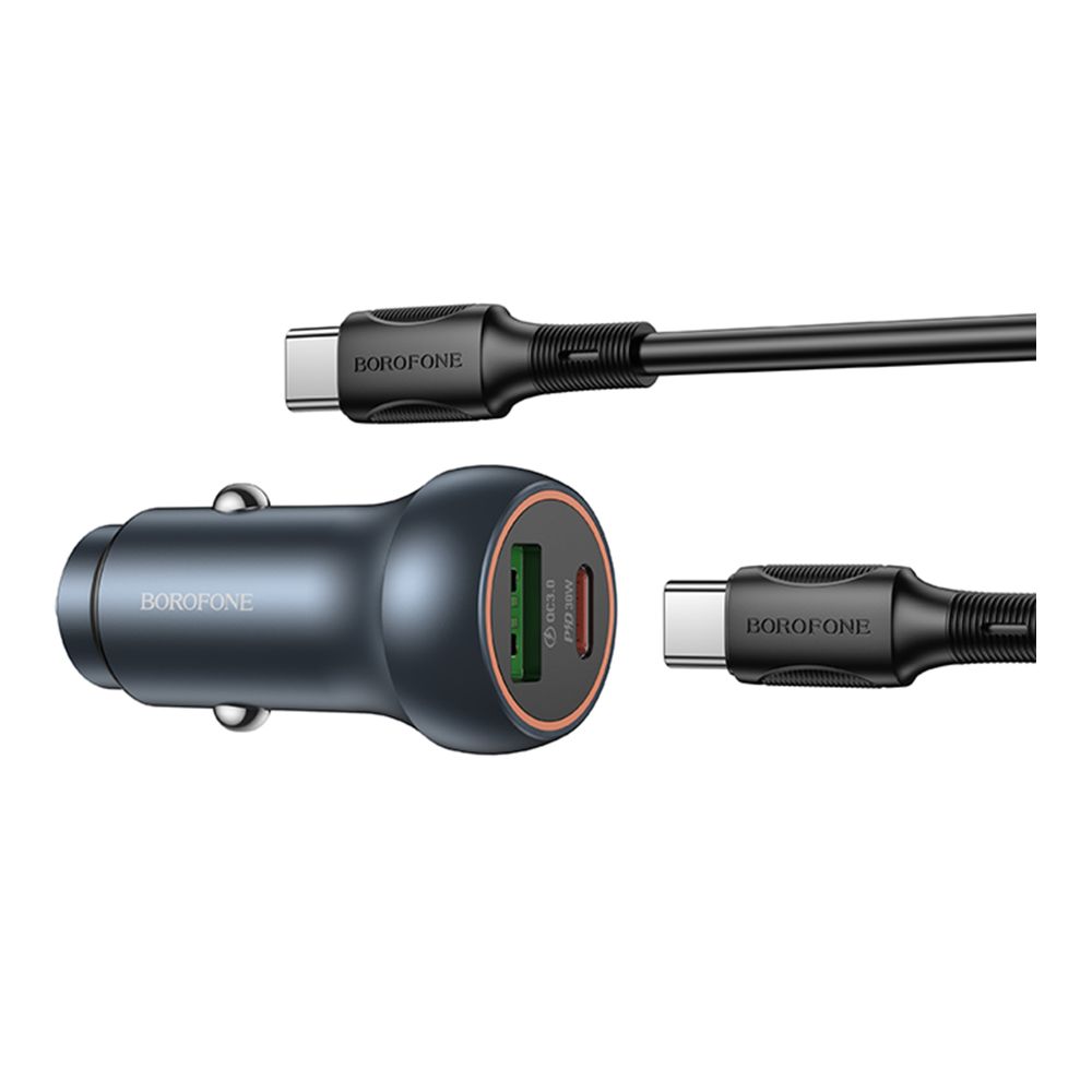 Купить АВТО ЗАРЯДНОЕ УСТРОЙСТВО BOROFONE BZ32B 1USB/1USB-C QC/PD48W+TYPE-C TO TYPE-C_3