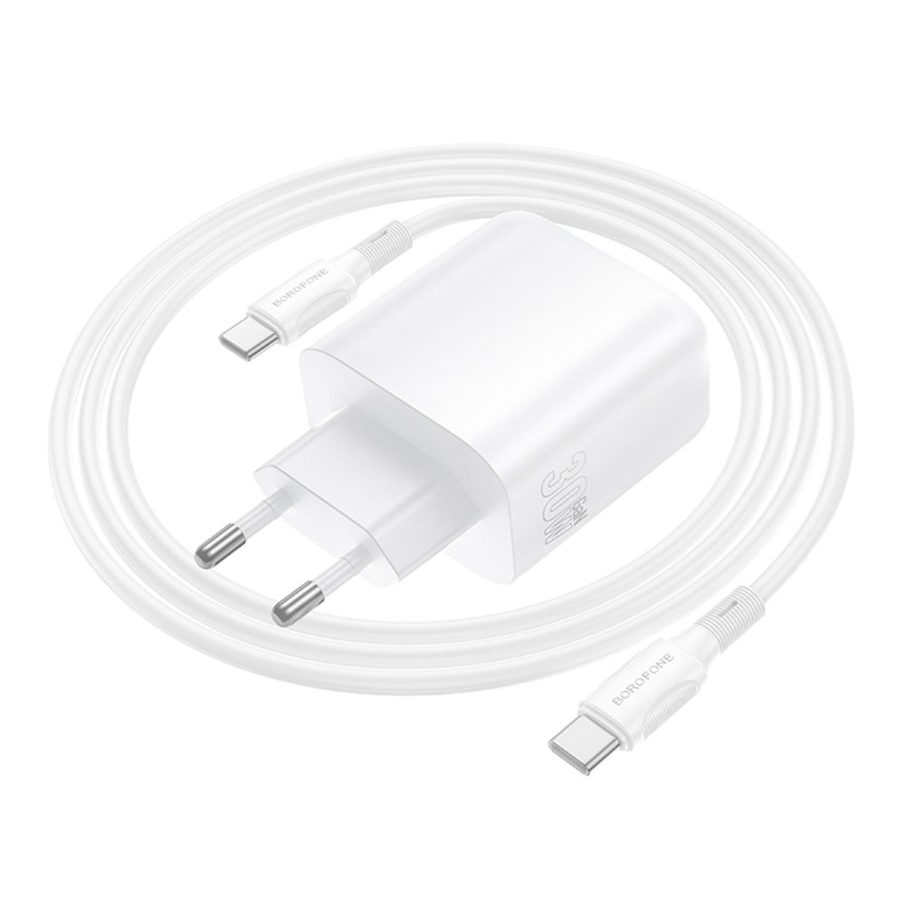 Купить СЕТЕВОЕ ЗАРЯДНОЕ УСТРОЙСТВО BOROFONE BA89A 1USB-C/1USB PD/QC 30W+TYPE-C TO TYPE-C_6