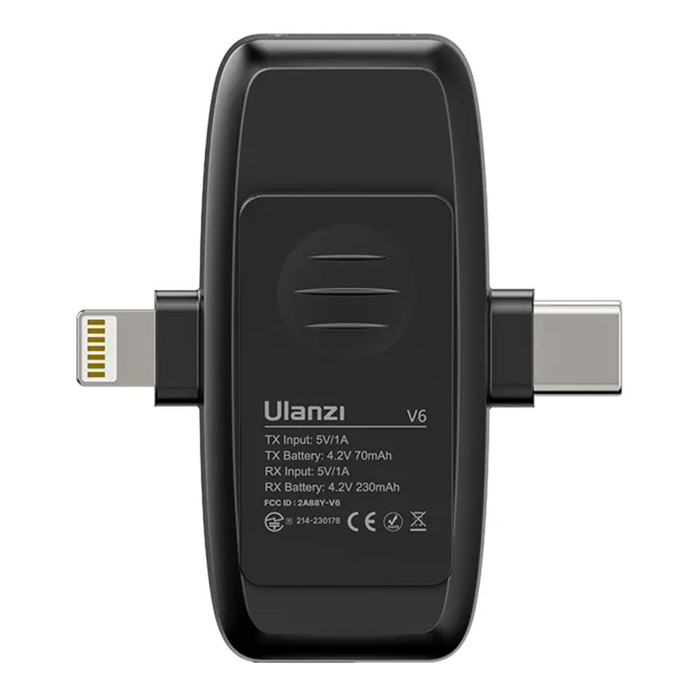 Купить БЕСПРОВОДНОЙ ПЕТЛИЧНЫЙ МИКРОФОН ULANZI V6 3 В1_4