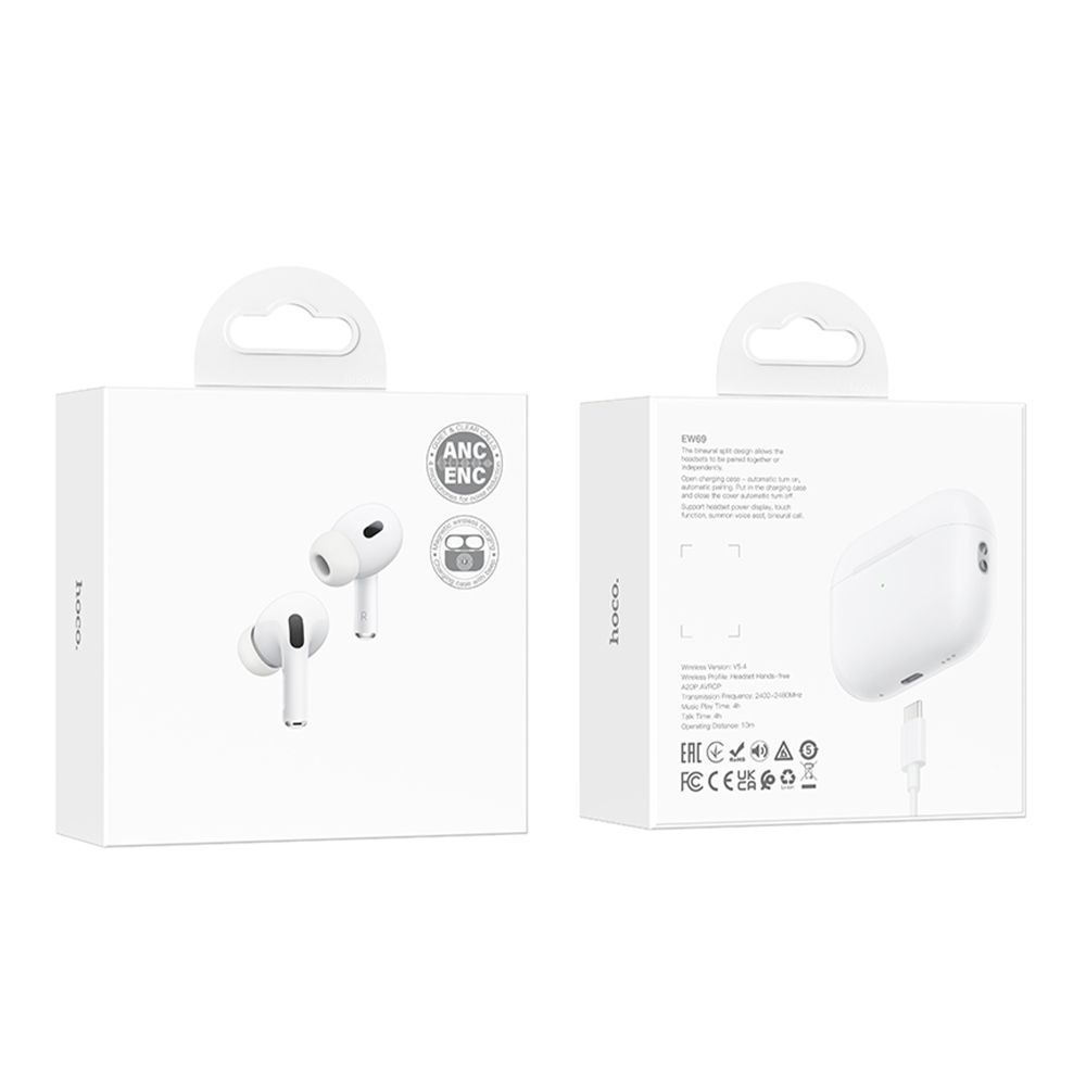 Купить БЛЮТУЗ СТЕРЕО ГАРНИТУРА HOCO EW69 WITH CHARGING CASE ANC + ENC_1